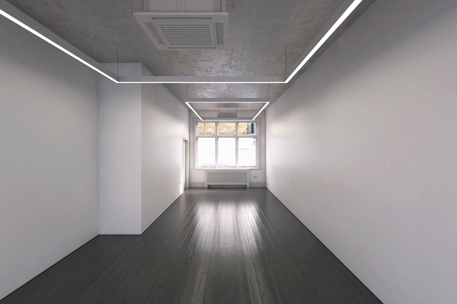 Image of an empty Vitrine Gallery space in Fitzrovia