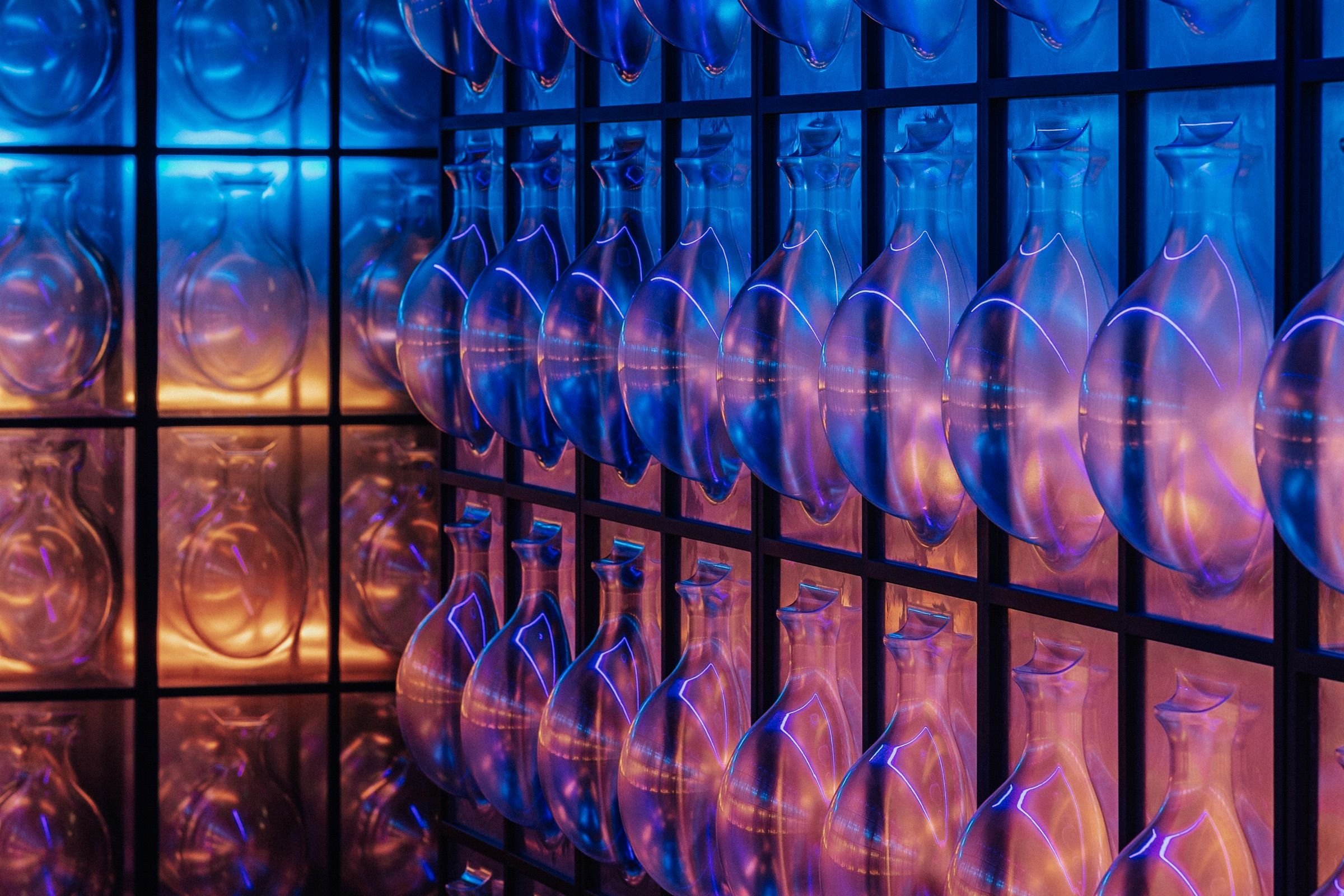 Constructed environment with AV and lighting active