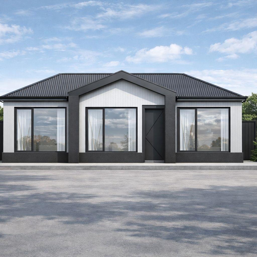 Modern single-storey dwelling with hipped roof and large windows - Reservoir Granny Flat by SIARI Build, Melbourne
