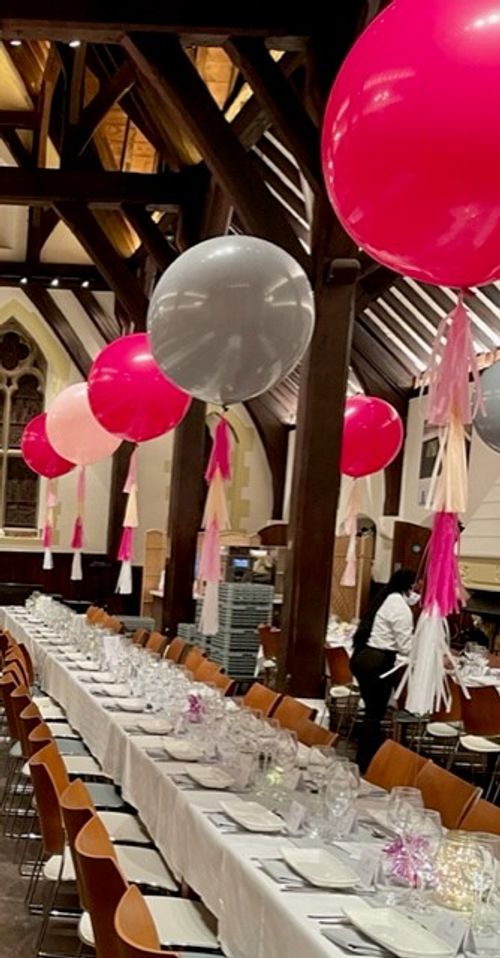 Giant Balloons on Tables