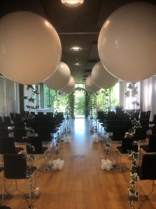 Giant Balloons for Wedding Aisle