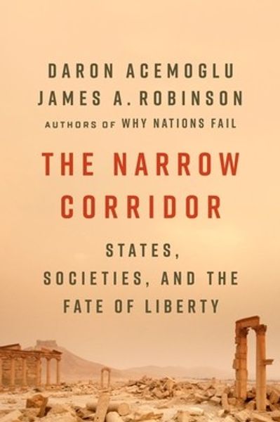The Narrow Corridor by Daron Acemoglu and James A. Robinson book cover