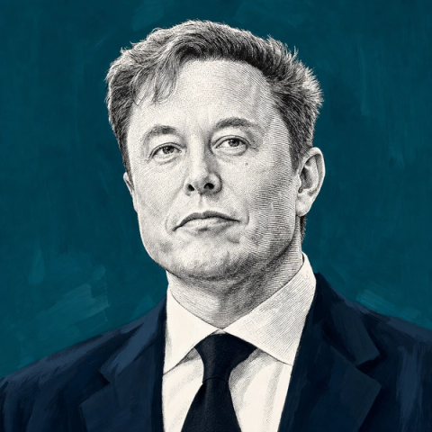 Portrait of Elon Musk
