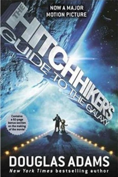 The Hitchhiker's Guide to the Galaxy by Douglas Adams book cover