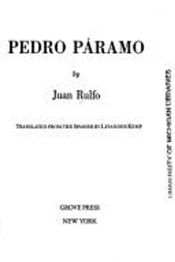 Pedro Páramo cover