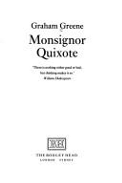 Monsignor Quixote by Graham Greene book cover