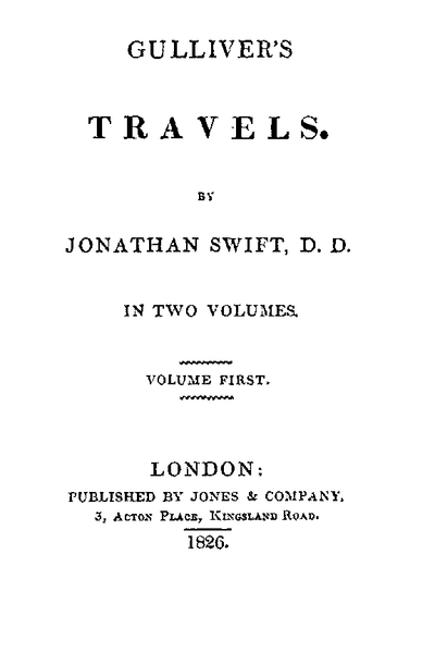 Gulliver's Travels by Jonathan Swift book cover