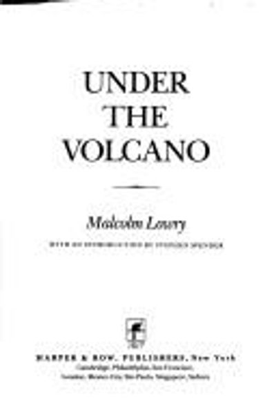 Under the Volcano by Malcolm Lowry book cover