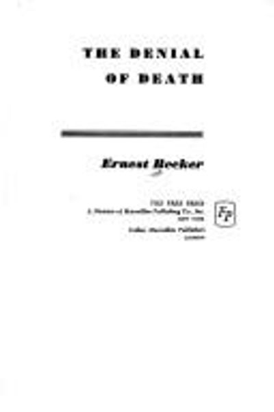The Denial of Death by Ernest Becker book cover