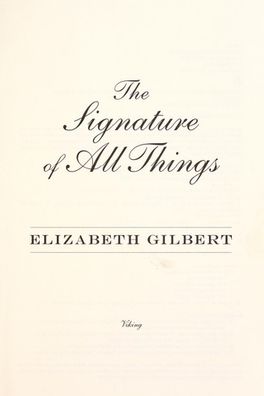 The Signature of All Things cover
