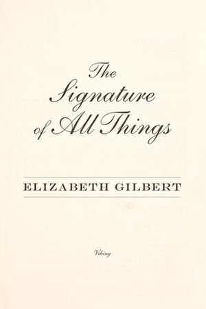The Signature of All Things cover