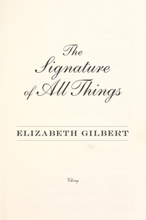The Signature of All Things cover