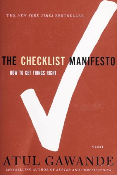The Checklist Manifesto by Atul Gawande book cover