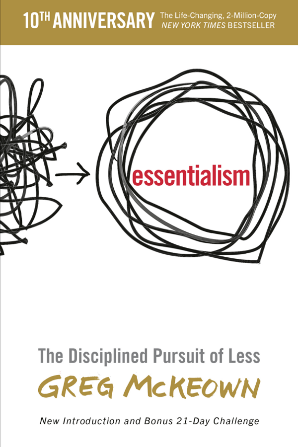 Essentialism by Greg McKeown book cover