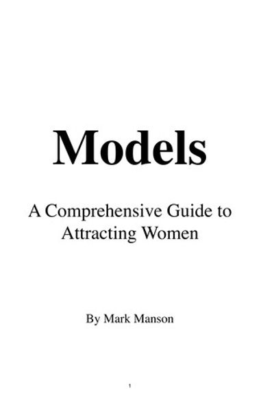 Models by Mark Manson book cover