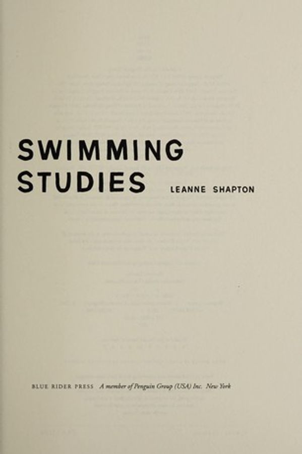Swimming Studies cover