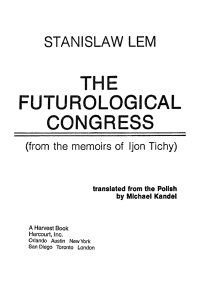 The Futurological Congress by Stanisław Lem book cover