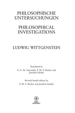 Philosophical Investigations cover