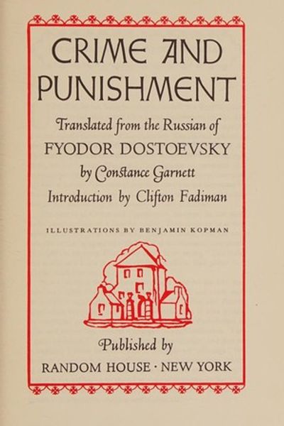 Crime and Punishment by Fyodor Dostoevsky book cover