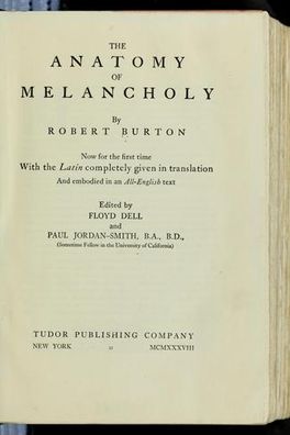 The Anatomy of Melancholy cover
