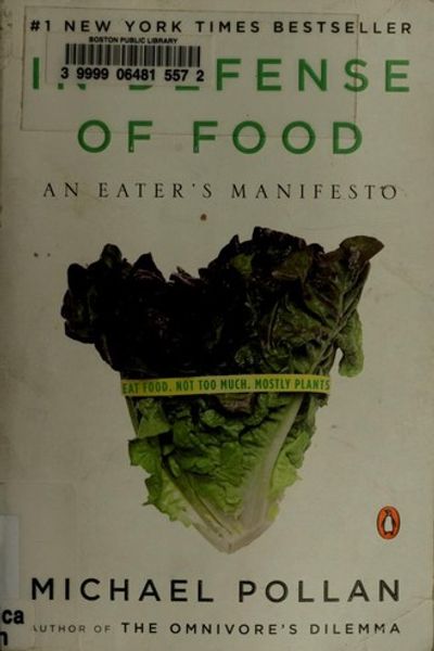 In Defense of Food by Michael Pollan book cover