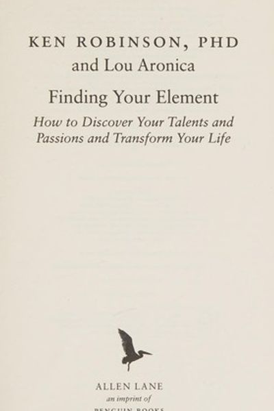 Finding Your Element by Ken Robinson book cover