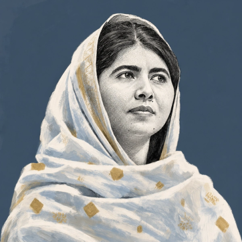Portrait of Malala Yousafzai