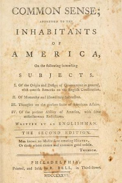 Common Sense by Thomas Paine book cover