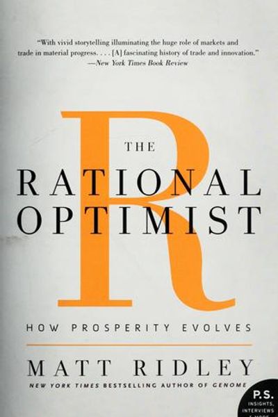 The Rational Optimist by Matt Ridley book cover