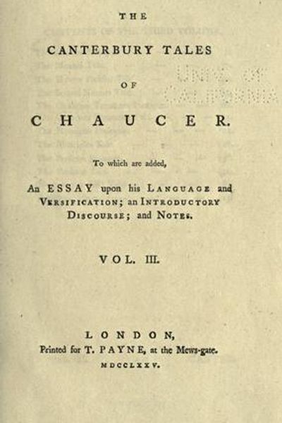 The Canterbury Tales by Geoffrey Chaucer book cover