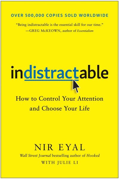 Indistractable by Nir Eyal book cover