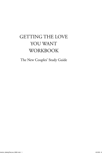 Getting the Love You Want by Harville Hendrix book cover
