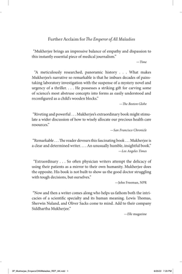 The Emperor of All Maladies cover