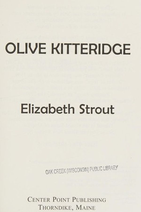 Olive Kitteridge cover