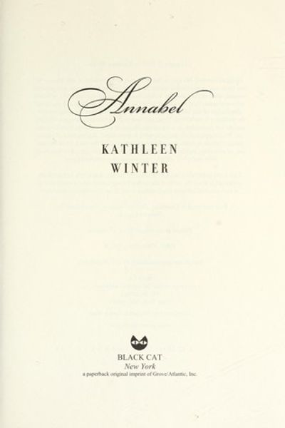 Annabel by Kathleen Winter book cover