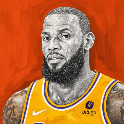 Portrait of LeBron James