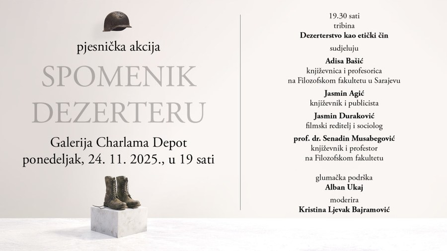 Charlama Depot organizira pjesničku akciju "Spomenik dezerteru