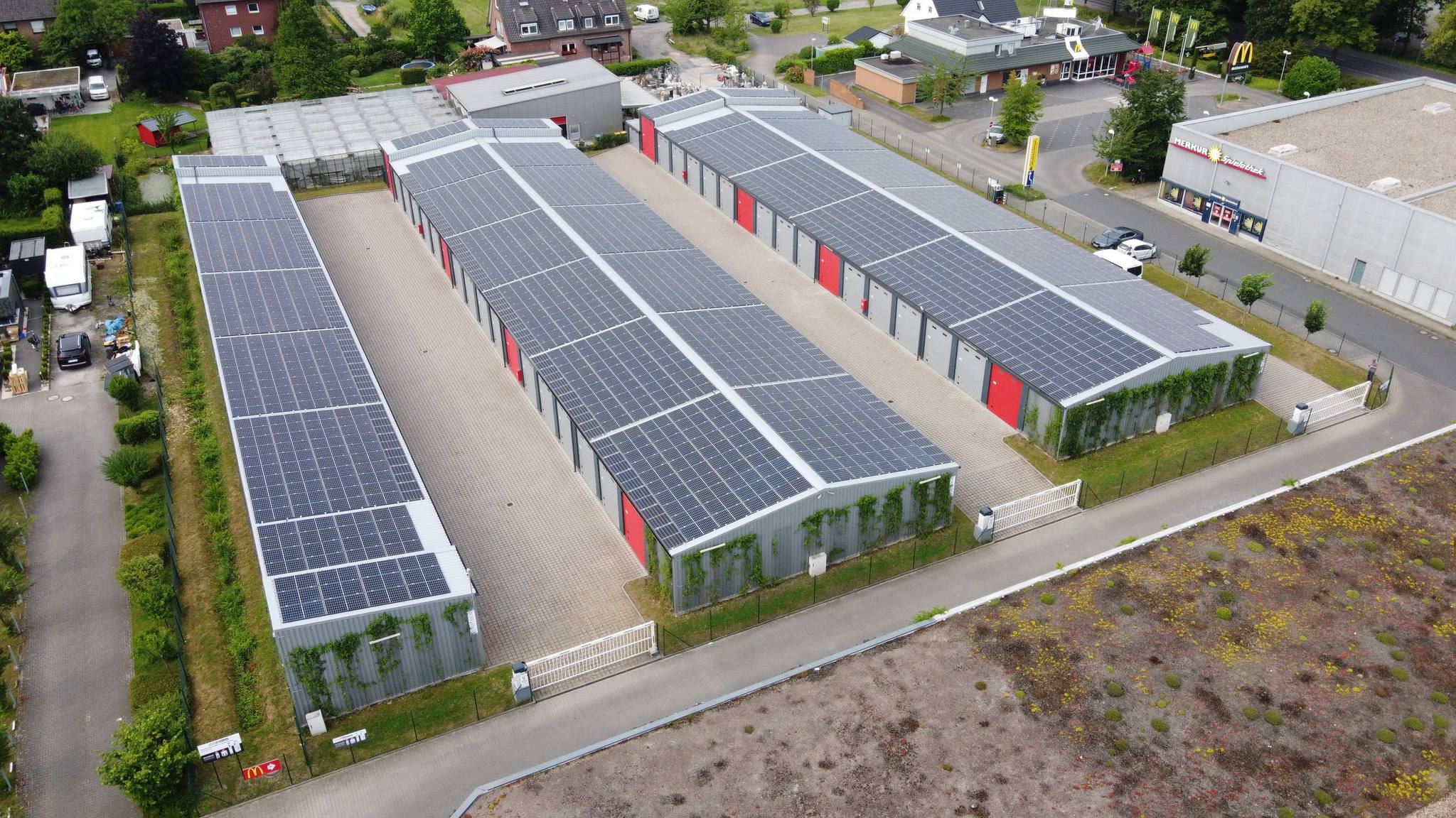Luftaufnahme des Mega Mietpark Münster