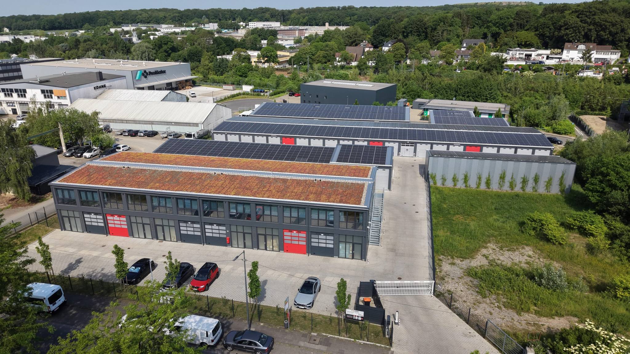 Mega Mietpark Anlage aus der Vogelperspektive