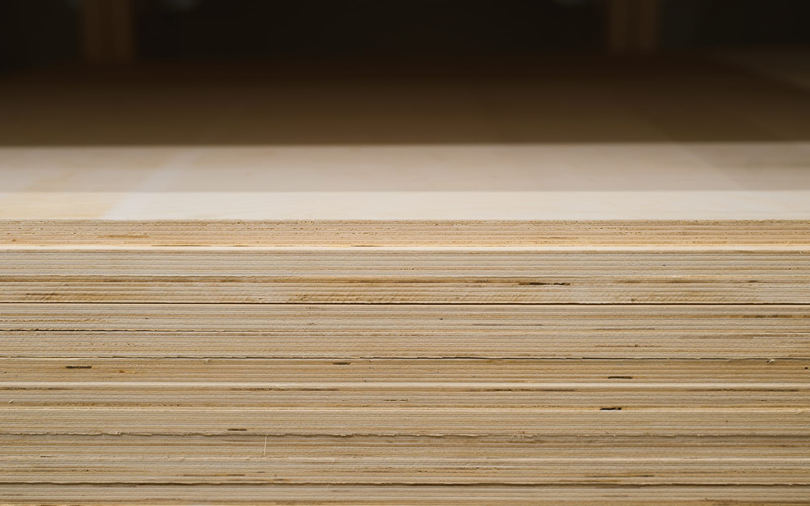 Wood panel sheets in a hardware store