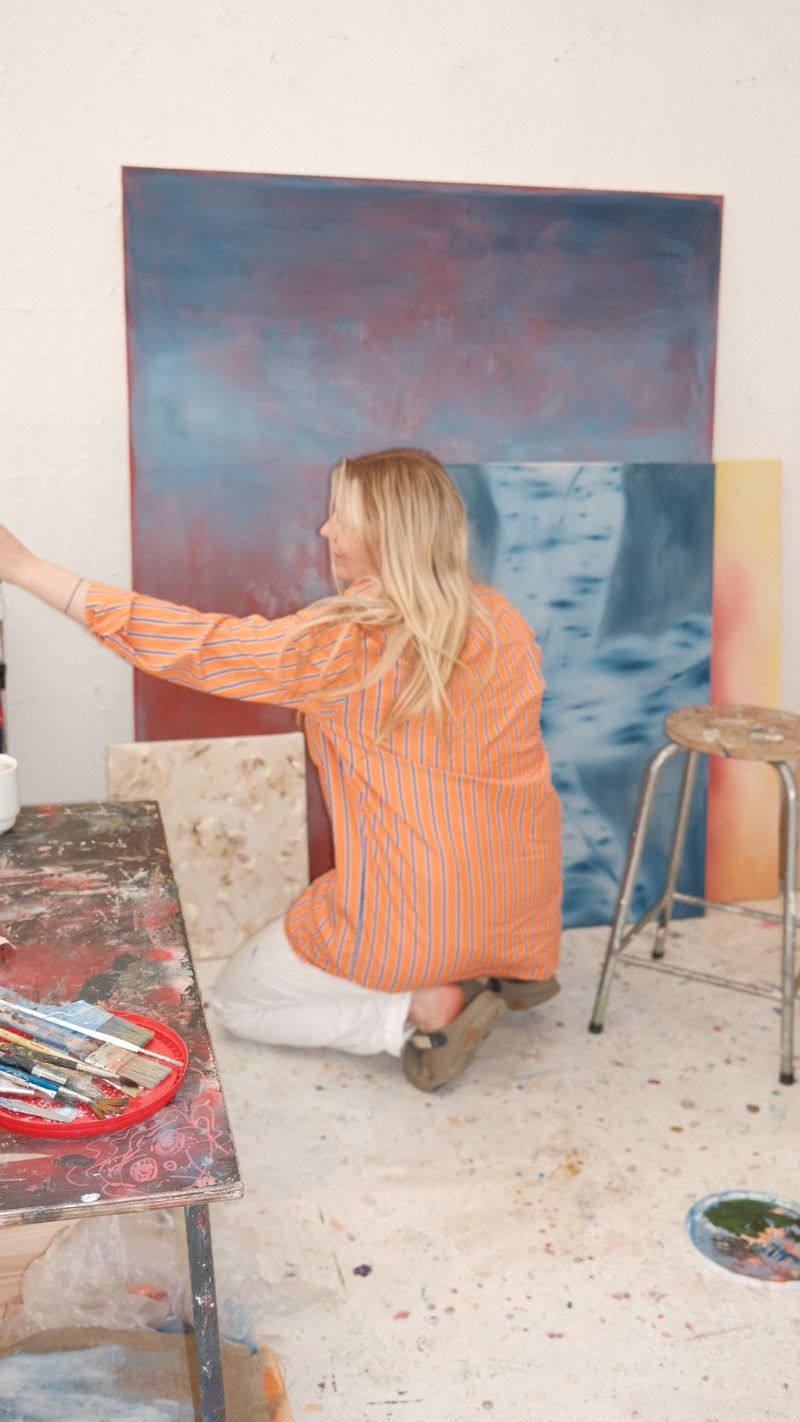 Anne Særker in studio