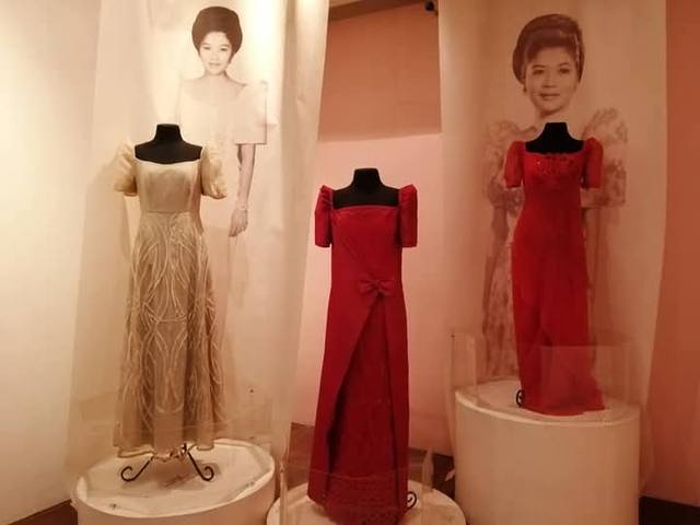 Collection of gowns worn by Imelda Romualdez-Marcos on display