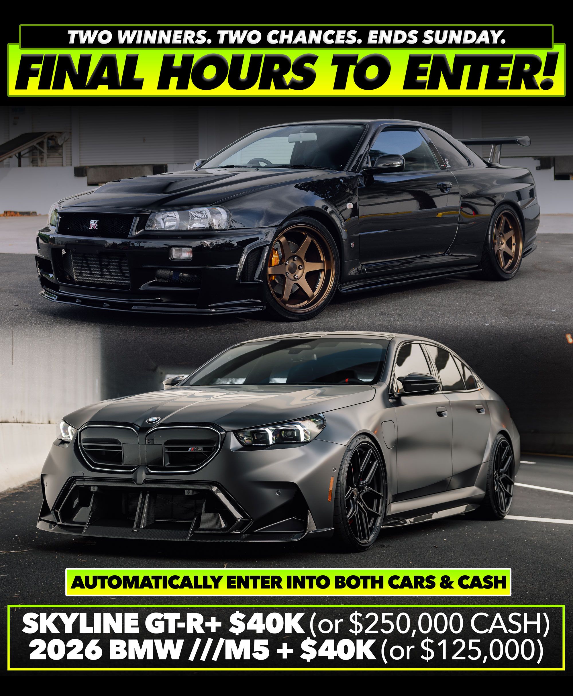 Tuner Cult giveaway promotional slider