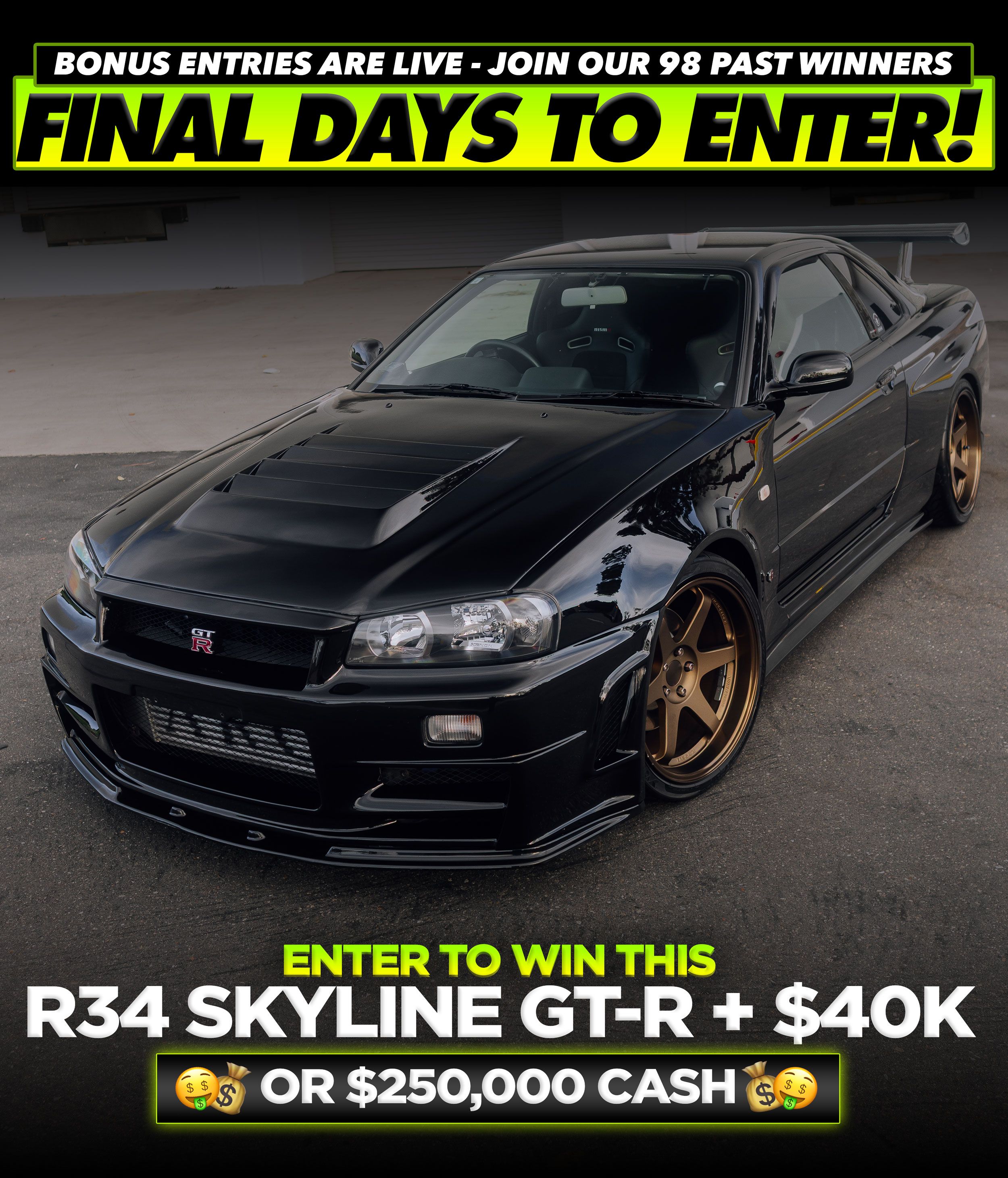 Tuner Cult giveaway promotional slider