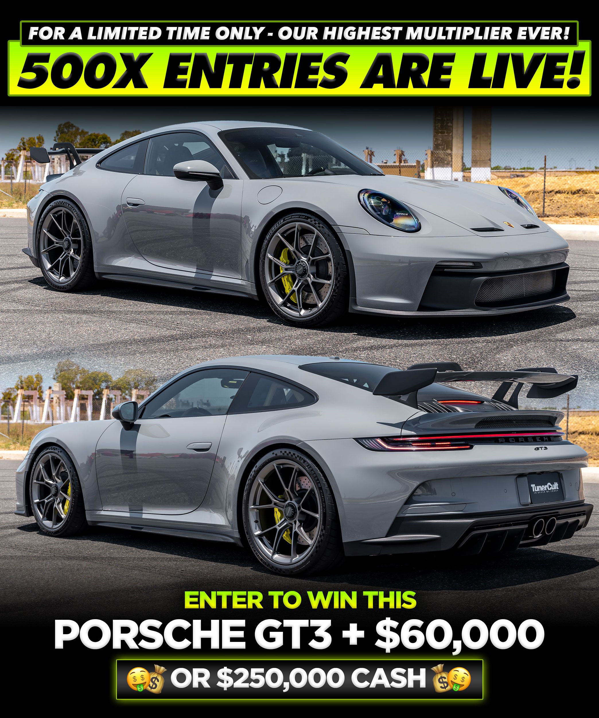 Tuner Cult giveaway promotional slider