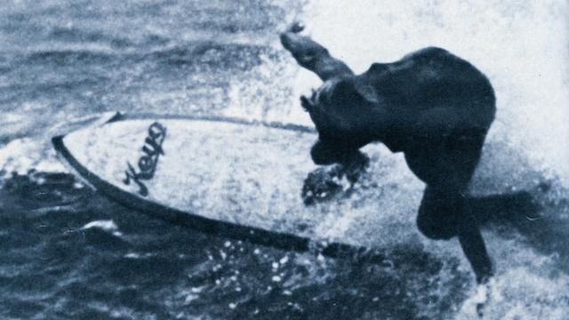 Keyo teamrider Col Smith, Kirra,1970. Photo: Alby Falzon