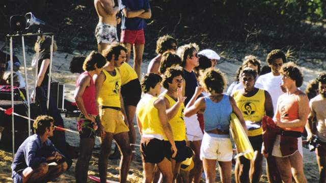 Jack Shipley (center, hand up), Pipeline Masters, late '70s