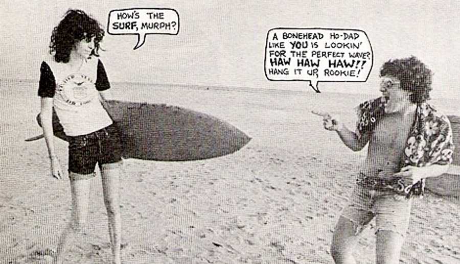 joey ramone, rockaway beach, new york, surfing