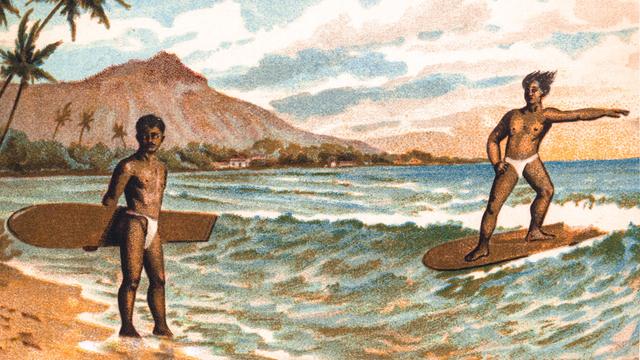 Waikiki postcard, around 1900