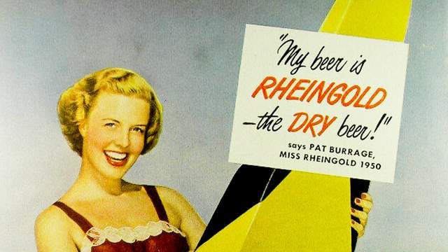 Rheingold Beer ad, 1950